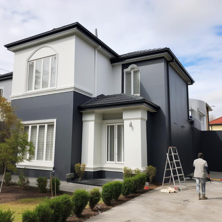 Ivanhoe small exterior house paint job