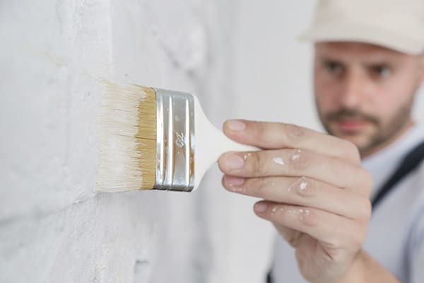 Painting brick wall