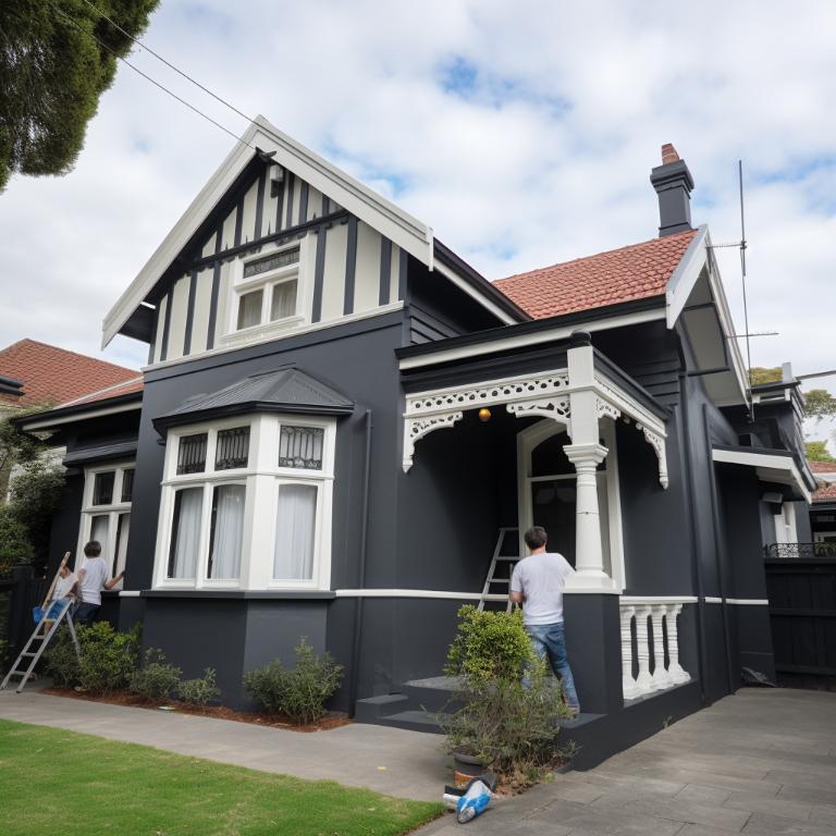 Canterbury small exterior house paint job