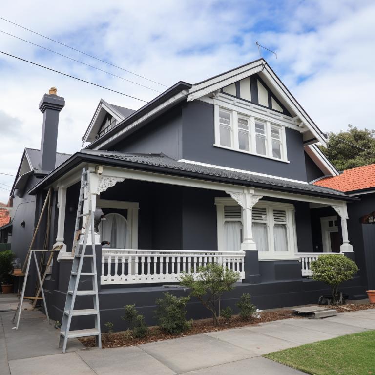 Carlton small exterior house paint job