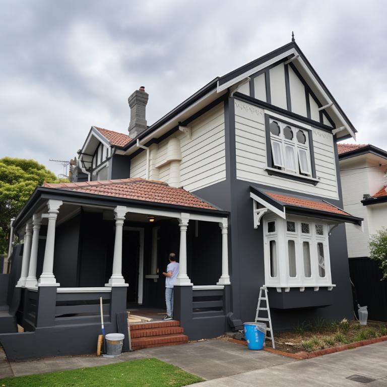 Coburg small exterior house paint job