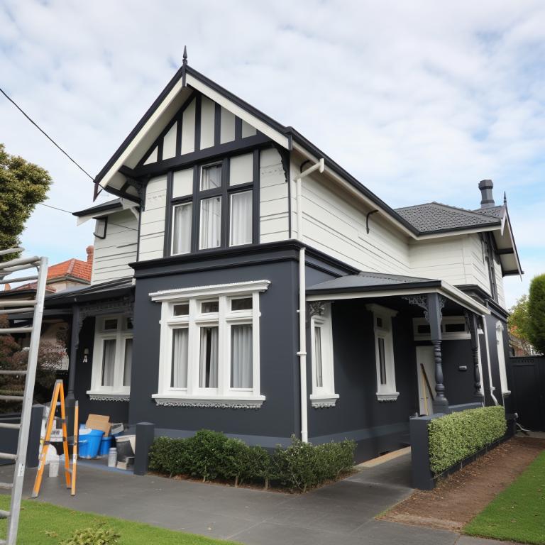 Collingwood large exterior house paint job