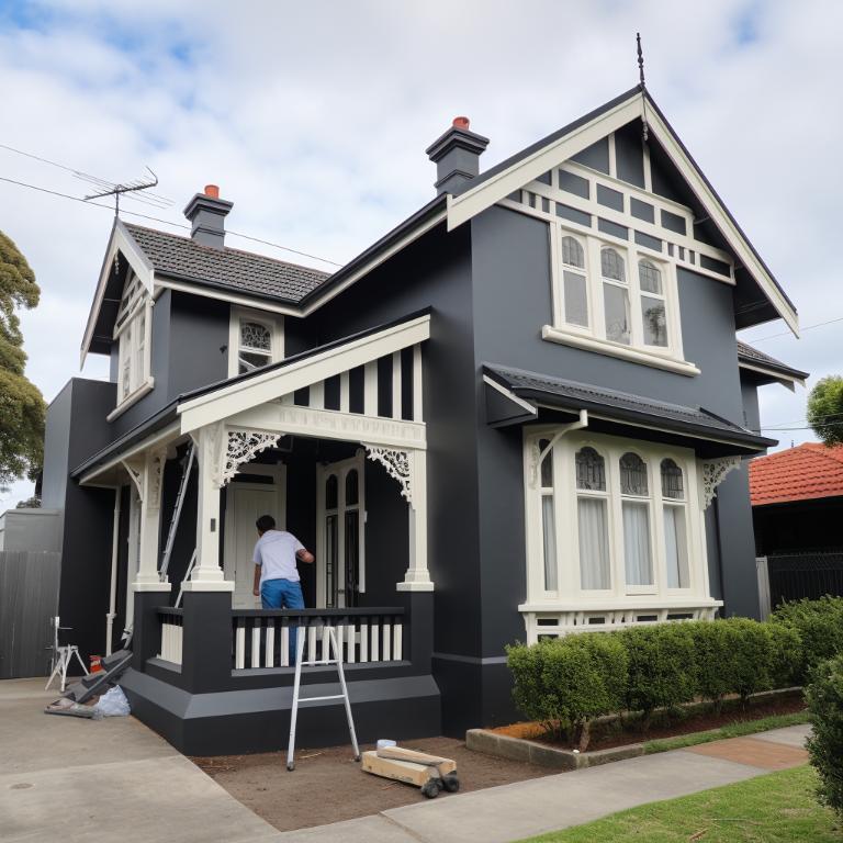 Eltham small exterior house paint job